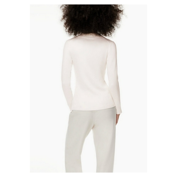 Aritzia Babaton Mcsweeney V Neck Ribbed Polo Sweater - Picture 4 of 7